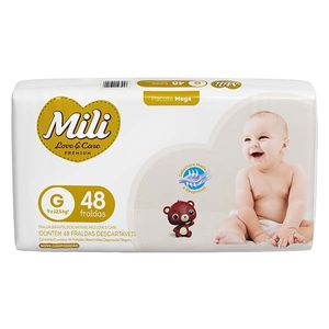 Fralda Mili Love Care Mega G 48 unidades