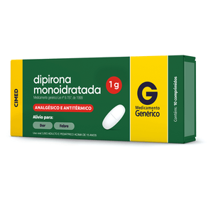 Dipirona 1g Genérico Cimed 10 Comprimidos