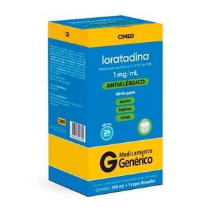 Loratadina 1mg/ml Genérico Cimed Xarope 100ml