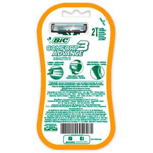 Aparelho de Barbear Bic Comfort 3 Pele Sensível com 2 Unidades