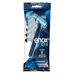 Aparelho de Barbear Descartável Enox Gt2 com 5 Unidades