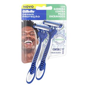 Aparelho Gillette Derma Proteção Descartável 2 Unidades
