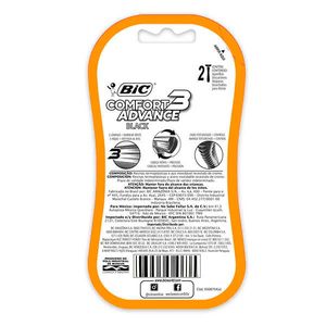 Aparelho de Barbear Bic Comfort 3 Black Night com 2 Unidades