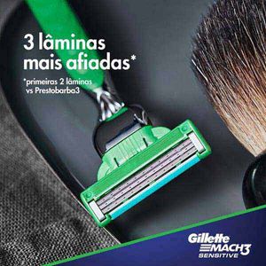 Carga Gillette Mach3 Sensitive com 8 Unidades