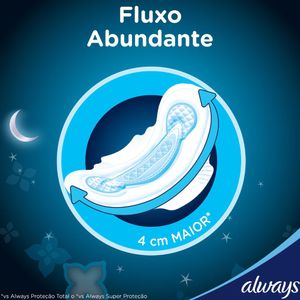 Absorvente Always Noite XXG Seco Com Abas 10 Unidades