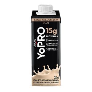 Bebida Láctea Yopro Coco com Batata Doce 15g Proteína Danone 250ml