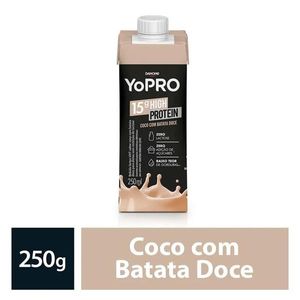 Bebida Láctea Yopro Coco com Batata Doce 15g Proteína Danone 250ml