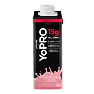 Bebida Láctea Yopro Morango 15g Proteína Danone 250ml