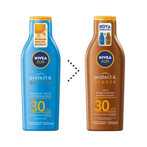 Kit Nivea Protetor Solar Sun Protect & Bronze FPS30 200ml + FPS30 100ml