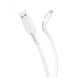 Cabo Kimaster Lightning CB702-X iPhone USB Branco 1 metro