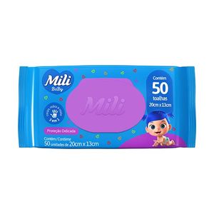 Lenços Umedecidos Mili Flow Pack 50 Unidades