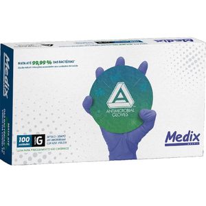 Luvas Nitrílica Medix Sem Pó 100 Unidades G