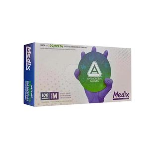 Luvas Nitrílicas Medix Sem Pó M 100 Unidades