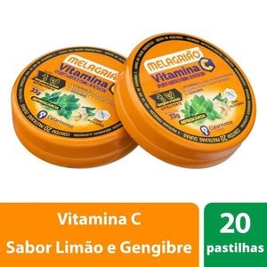 Melagrião Vitamina C 20 Pastilhas Gengibre E Hortelã Catarinense