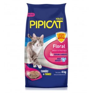 Areia Sanitária para Gatos Pipicat Granulado Floral 4Kg