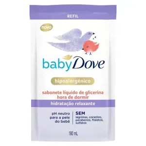 Refil Sabonete Líquido Baby Dove Hidratação Relaxante Glicerina 180ml