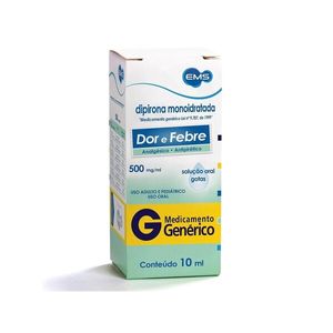 Solução Oral Dipirona Genérico EMS 500mg 10ml