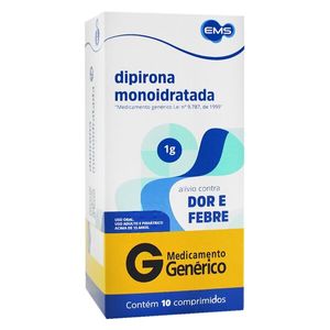 Dipirona Genérico EMS 1g 10 Comprimidos