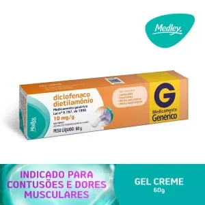 Diclofenaco Dietilamônio Genérico Medley Gel 60g