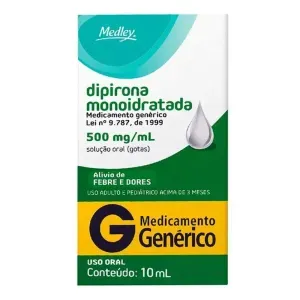 Dipirona Genérico Medley 500mg Solução Oral 10ml