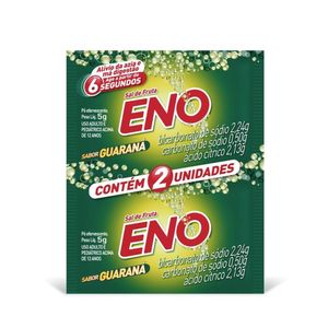 Sal De Fruta Eno Sabor Guaraná 2 Envelopes com 5g cada