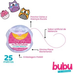 Fio Dental Powerdent Bubu E As Corujinhas Melancia