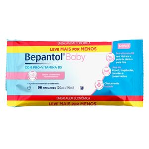 Kit Bepantol Baby Lenços Umedecidos Para Bebês Leve 96 Pague 80 unidades