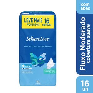 Absorvente Externo Sempre Livre Adapt Plus Suave, 16un