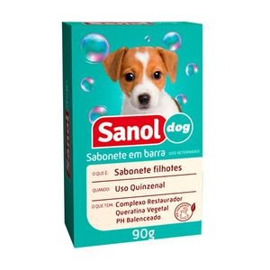 Sabonete Pet Sanol Dog Para Cães Filhotes 90g