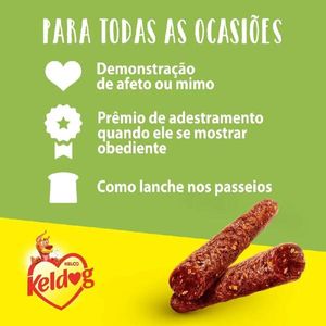 Petisco keldog Bifinho Para Cães Carne e Vegetais 60g