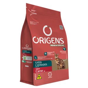 Ração Origens Para Gato Castrado Carne 1kg