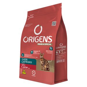 Ração Origens Para Gato Castrado Carne 1kg