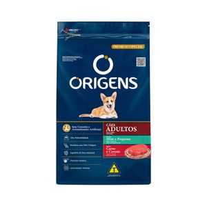 Ração Origens Para Cães Adultos Porte Mini e Pequeno Carne e Cereais 1kg