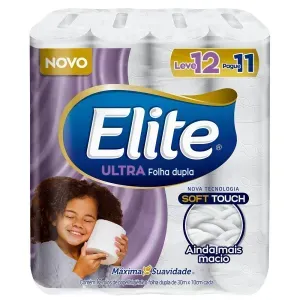 Papel Higiênico Elite Ultra Folha Dupla 30m Leve 12 Pague 11