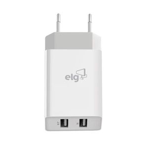 Carregador ELG Tomada Universal - 2 USB - 1A/2 1A - WC124A