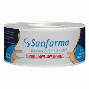 Esparadrapo Impermeável Sanfarma 25Mmx0,4,5Cm