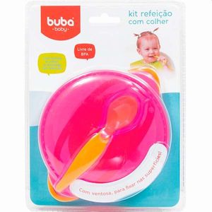 Kit Refeição Buba 5803 Com Colher Rosa