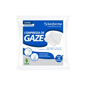 Compressas de Gaze Esterilizadas Cicatrisan 13 Fios 7,5x7,5cm 10 Unidades