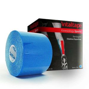 Bandagem Adesiva Vitaltape Kinesiology Sports 5cm x 5m Azul 1 Unidade