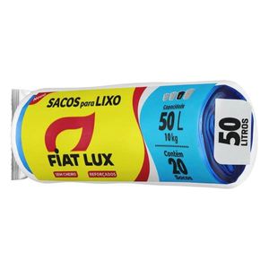 Saco Lixo Fiat Lux 50 litros Azul