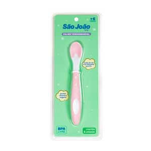 Colher São João Baby Termossensível Rosa