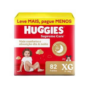 Fralda Huggies Supreme Care Max XG 82 Unidades
