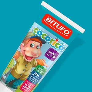 Gel Dental Bitufo Cocoricó Com Flúor Sabor Tutti-Frutti 90g