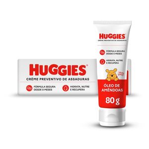 Creme Huggies Preventivo de Assaduras Óleo de Amêndoas 80g