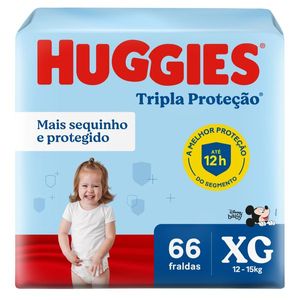 Fralda Huggies Tripla Proteção XG 66 Unidades