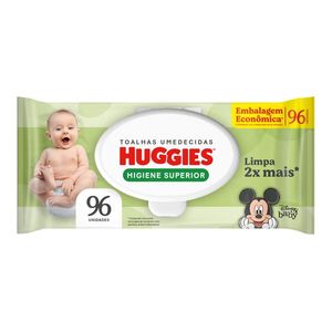 Toalhas Umedecidas Huggies Higiene Superior Limpa 2x Mais 96 Unidades