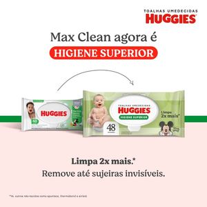 Lenços Huggies Higiene Superior Limpam 2x Mais 96 un