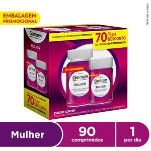 Centrum Essentials Mulher 60+30 Comprimidos 70% Desconto Whitehall