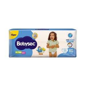 Fralda Babysec Ultrasec Hiper XG 56 Unidades