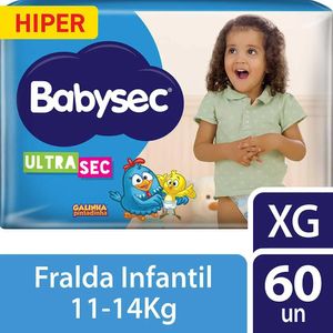 Fralda Babysec Ultrasec Hiper XG 60 Unidades